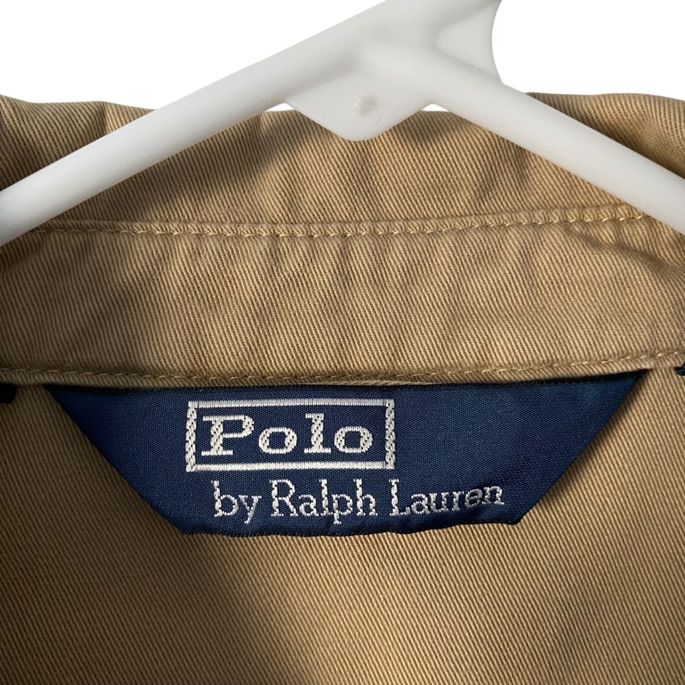 Polo by Ralph Lauren Vintage Tan Men's Harrington Jacket Preppy Classic Large - Picture 2 of 7
